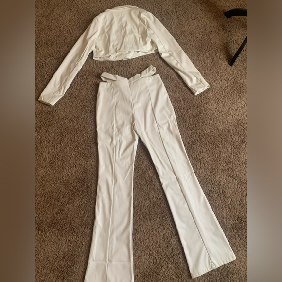 FAUX LEATHER PANT & JACKET MATCHING SET - Picture 7 of 11